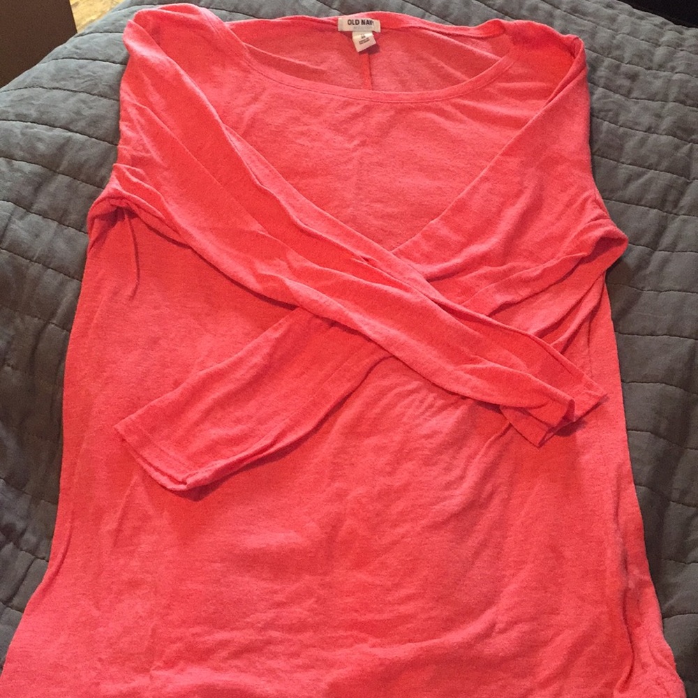 Bright Coral Long Sleeve Tee